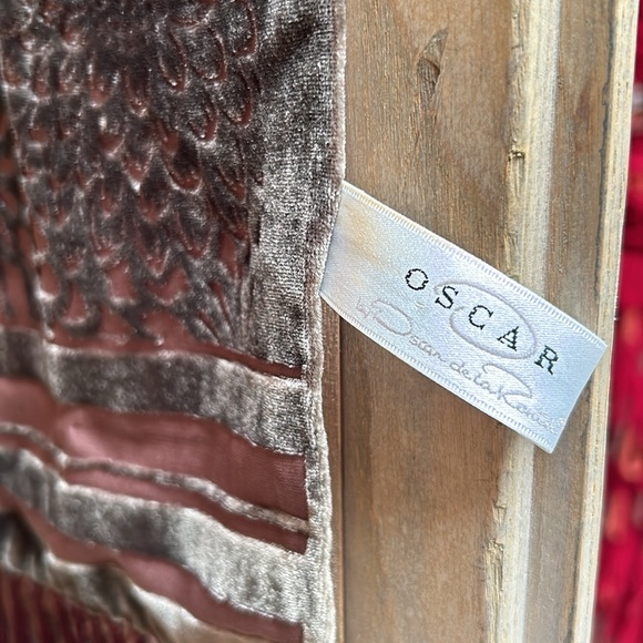 Vintage Oscar de la Renta Rayon Silk Scarf with Fringe - Picture 11 of 16